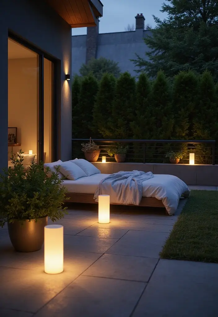 27 Bedroom LED Lighting Ideas You’ll Love for Modern Vibes 16 27 Bedroom LED Lighting Ideas You’ll Love for Modern Vibes - 16. LED Garden Lights