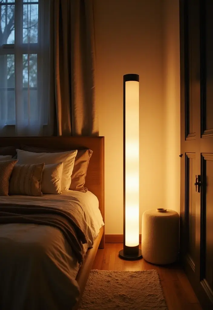 27 Bedroom LED Lighting Ideas You’ll Love for Modern Vibes 9 27 Bedroom LED Lighting Ideas You’ll Love for Modern Vibes - 9. LED Floor Lamps