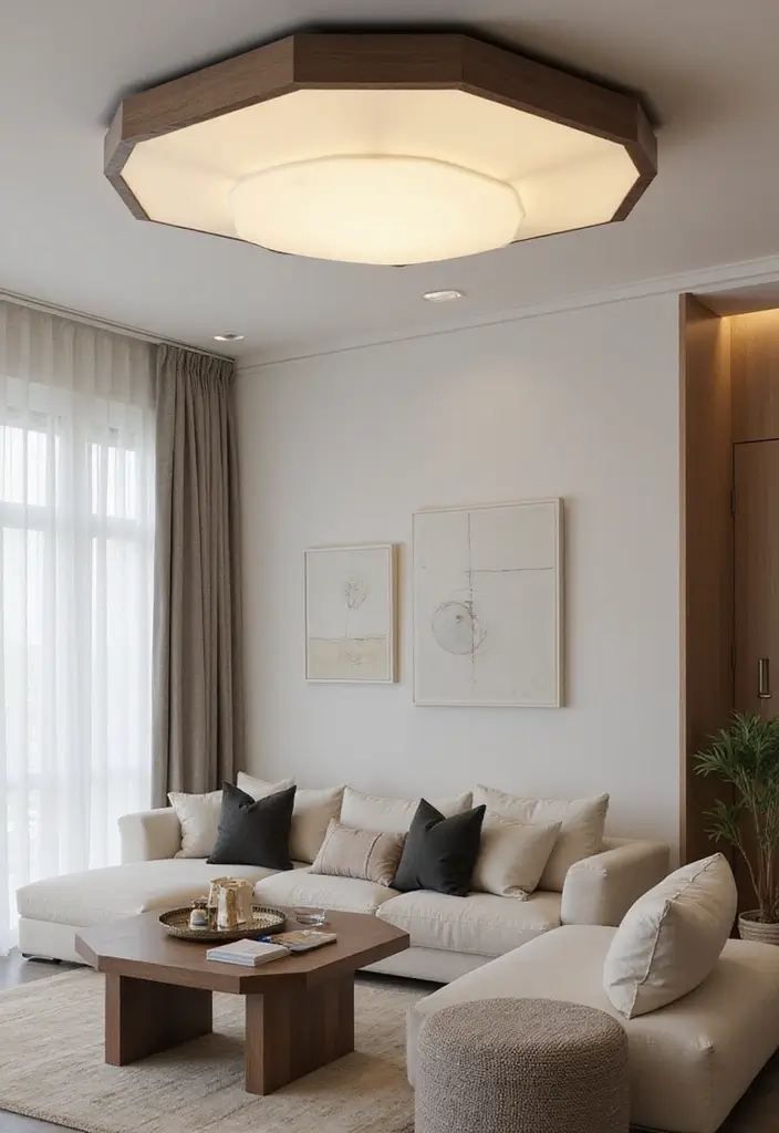 27 Flush Mount Lighting Designs That Brighten Any Room Instantly 1 27 Flush Mount Lighting Designs That Brighten Any Room Instantly - 1. Minimalist Chic with Geometric Patterns