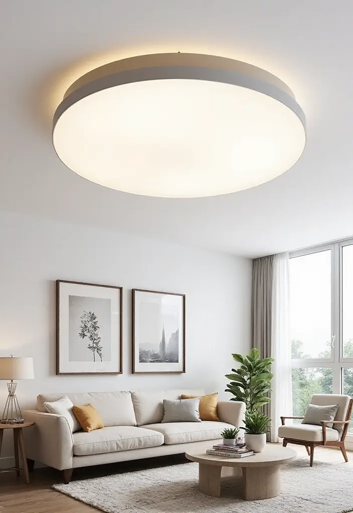 27 Flush Mount Lighting Designs That Brighten Any Room Instantly 15 27 Flush Mount Lighting Designs That Brighten Any Room Instantly - 15. Brighten Up with Customizable LED Designs