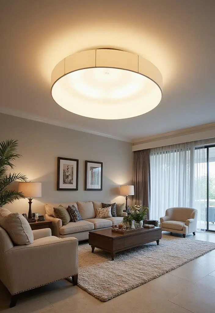 27 Flush Mount Lighting Designs That Brighten Any Room Instantly 17 27 Flush Mount Lighting Designs That Brighten Any Room Instantly - 17. Statement Lighting with Oversized Designs