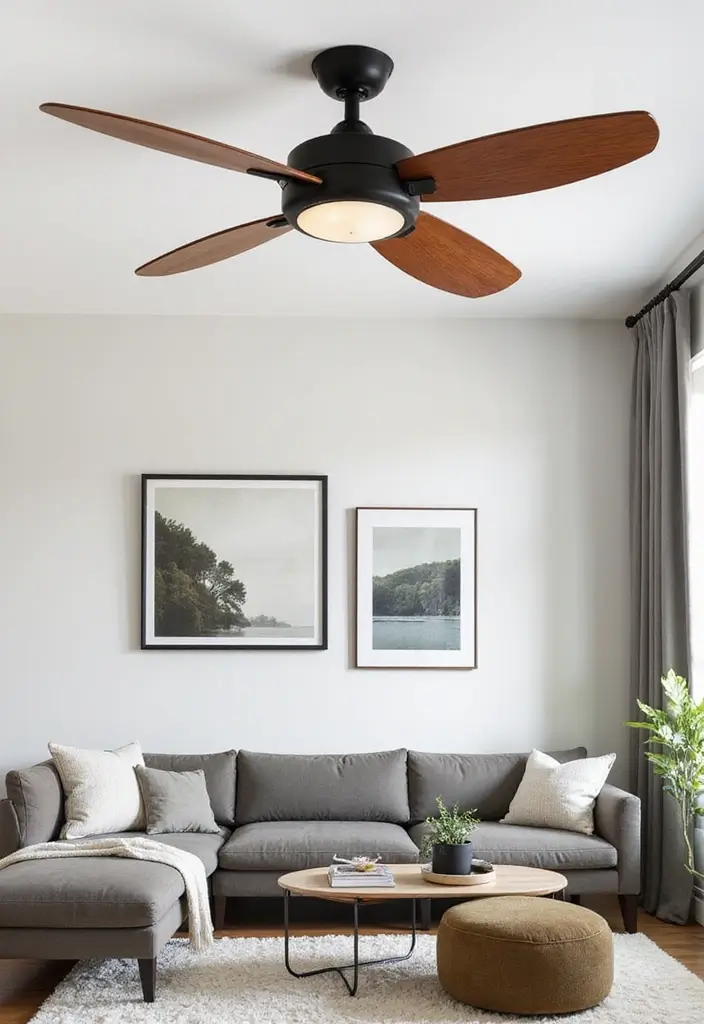 27 Flush Mount Lighting Designs That Brighten Any Room Instantly 20 27 Flush Mount Lighting Designs That Brighten Any Room Instantly - 20. Dual Functionality with Ceiling Fans
