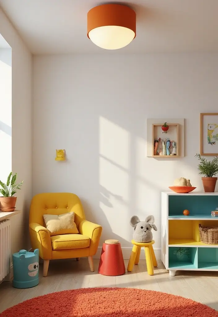 27 Flush Mount Lighting Designs That Brighten Any Room Instantly 6 27 Flush Mount Lighting Designs That Brighten Any Room Instantly - 6. Color Pop with Bold Hues