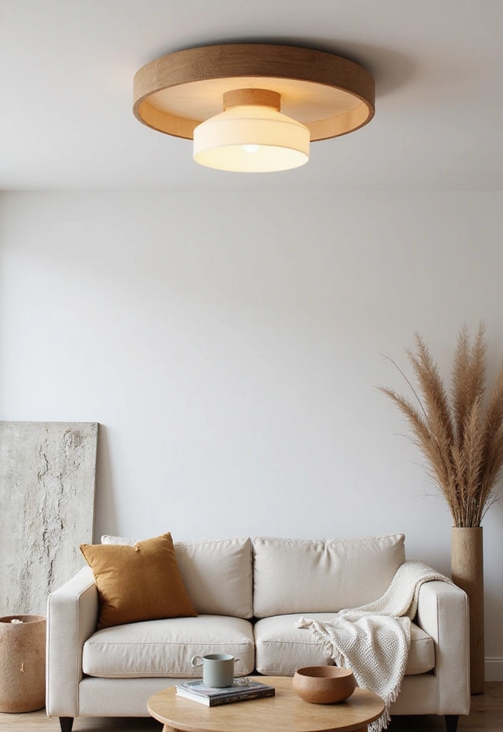 27 Flush Mount Lighting Designs That Brighten Any Room Instantly 9 27 Flush Mount Lighting Designs That Brighten Any Room Instantly - 9. Scandinavian Simplicity with Natural Materials