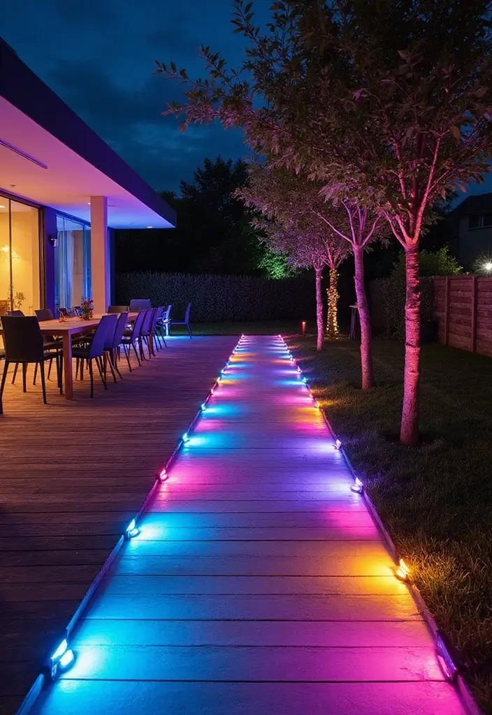 27 Front Yard Lighting Ideas That Boost Curb Appeal Overnight - 23. LED Strip Lights