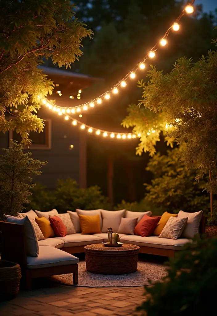27 Front Yard Lighting Ideas That Boost Curb Appeal Overnight - 3. String Lights