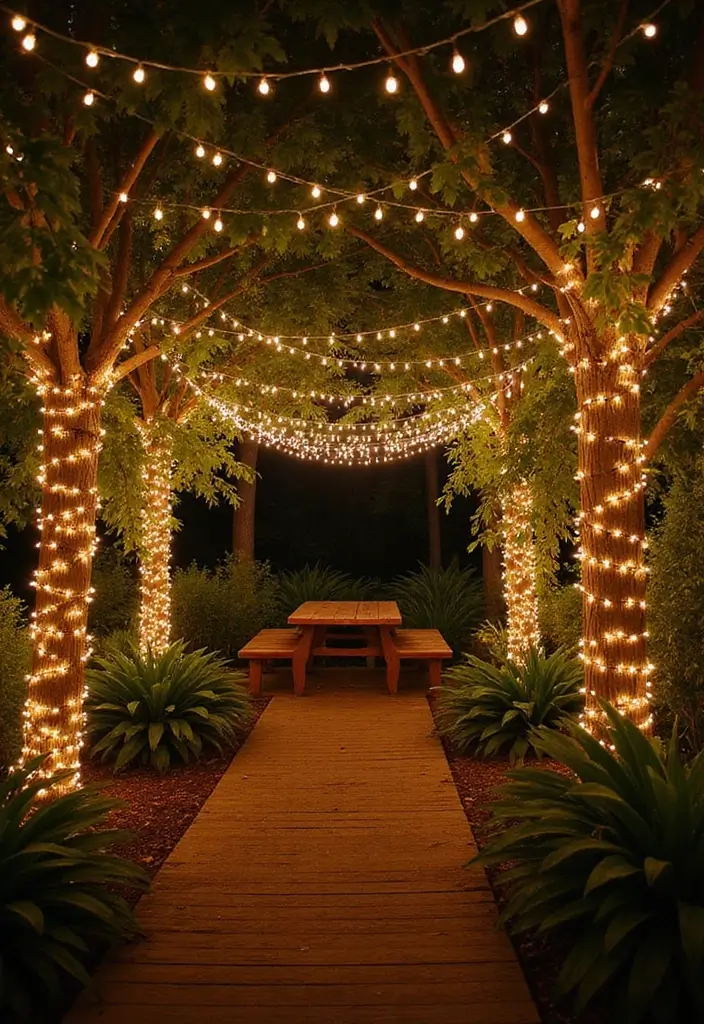 27 Front Yard Lighting Ideas That Boost Curb Appeal Overnight - 6. Eco-Friendly Fairy Lights