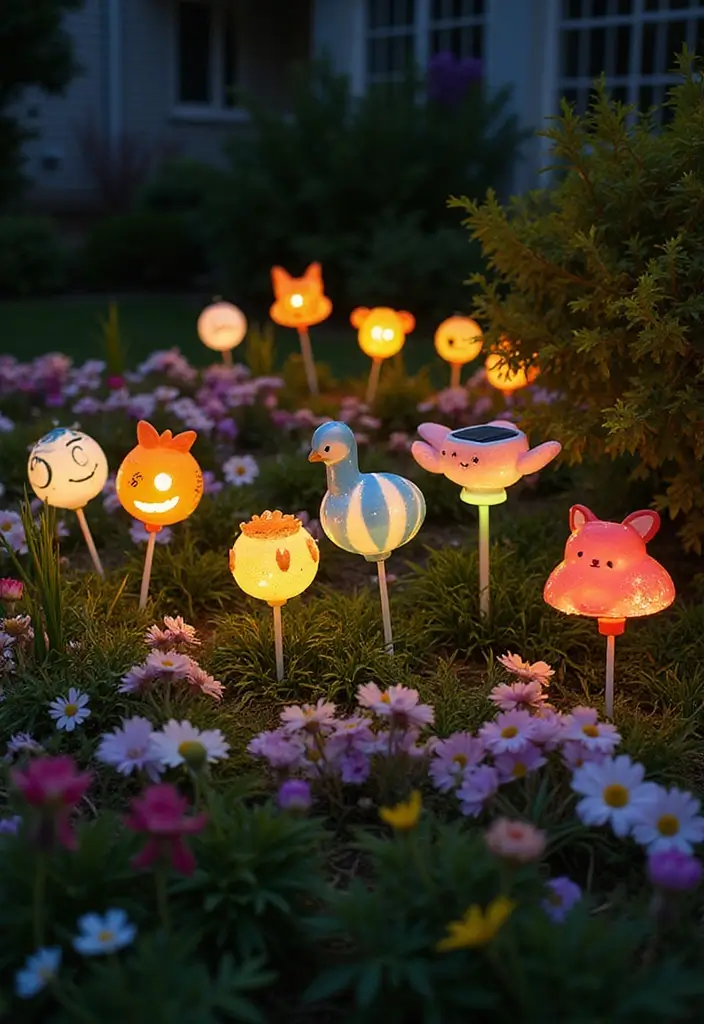 27 Front Yard Lighting Ideas That Boost Curb Appeal Overnight - 9. Solar-Powered Decorative Lights