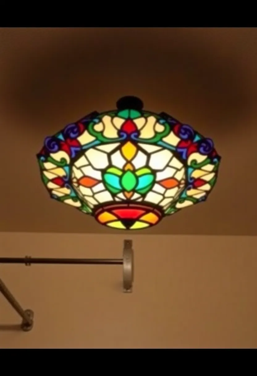 27 Garage Lighting Ideas That Improve Function and Style 19 27 Garage Lighting Ideas That Improve Function and Style - 19. Stained Glass Ceiling Lights