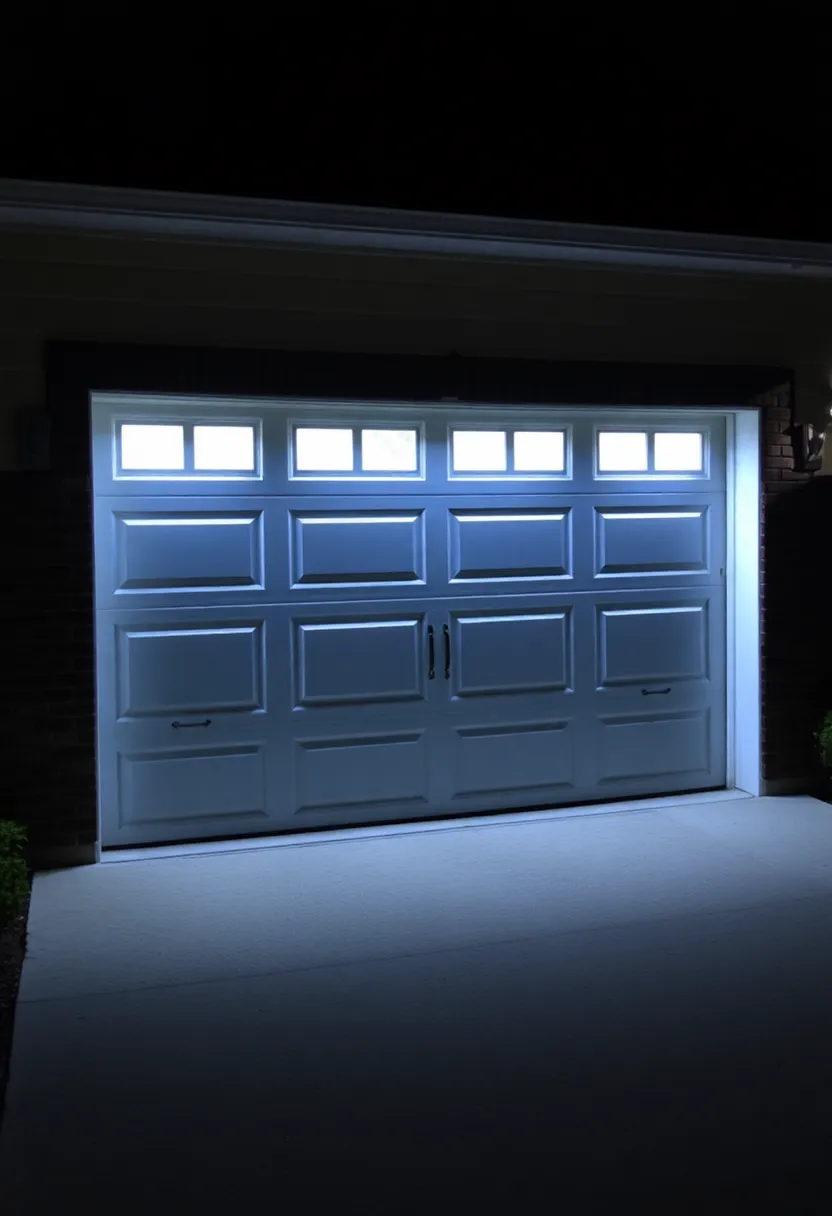 27 Garage Lighting Ideas That Improve Function and Style 23 27 Garage Lighting Ideas That Improve Function and Style - 23. Garage Door LED Lights