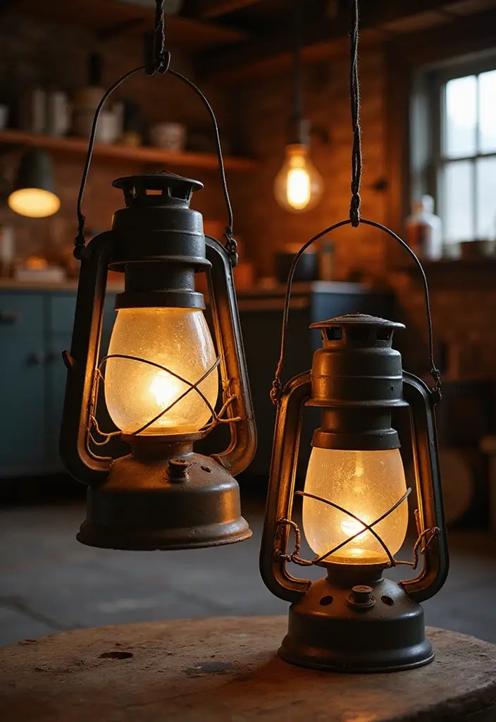 27 Garage Lighting Ideas That Improve Function and Style 8 27 Garage Lighting Ideas That Improve Function and Style - 8. Vintage Lanterns