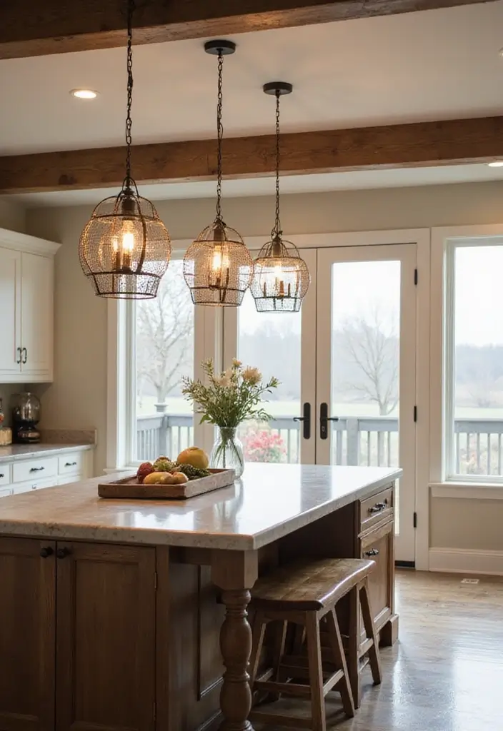27 Kitchen Lighting Ideas That Instantly Modernize Your Space 13 27 Kitchen Lighting Ideas That Instantly Modernize Your Space - 13. Rustic Barn Lights