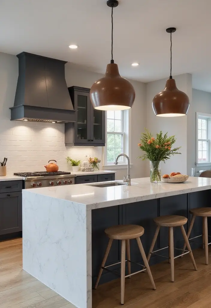 27 Kitchen Lighting Ideas That Instantly Modernize Your Space 15 27 Kitchen Lighting Ideas That Instantly Modernize Your Space - 15. Two-tone Lighting Fixtures