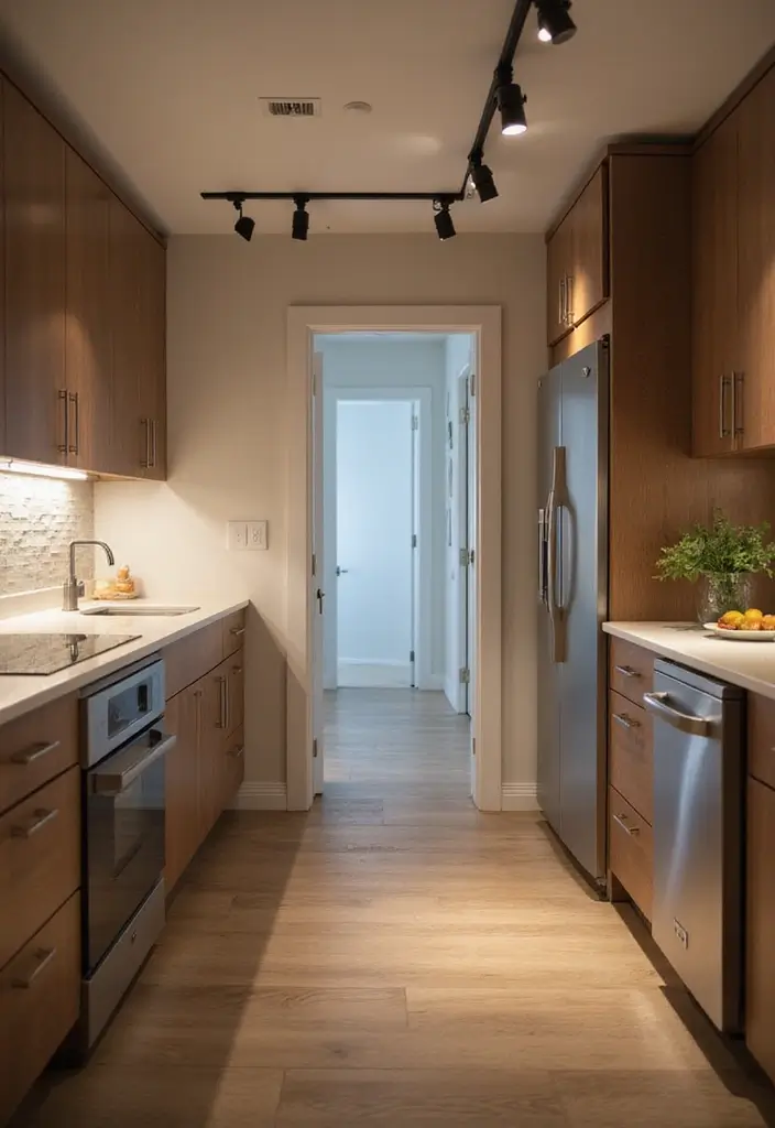 27 Kitchen Lighting Ideas That Instantly Modernize Your Space 20 27 Kitchen Lighting Ideas That Instantly Modernize Your Space - 20. Energy-Efficient Track Lights