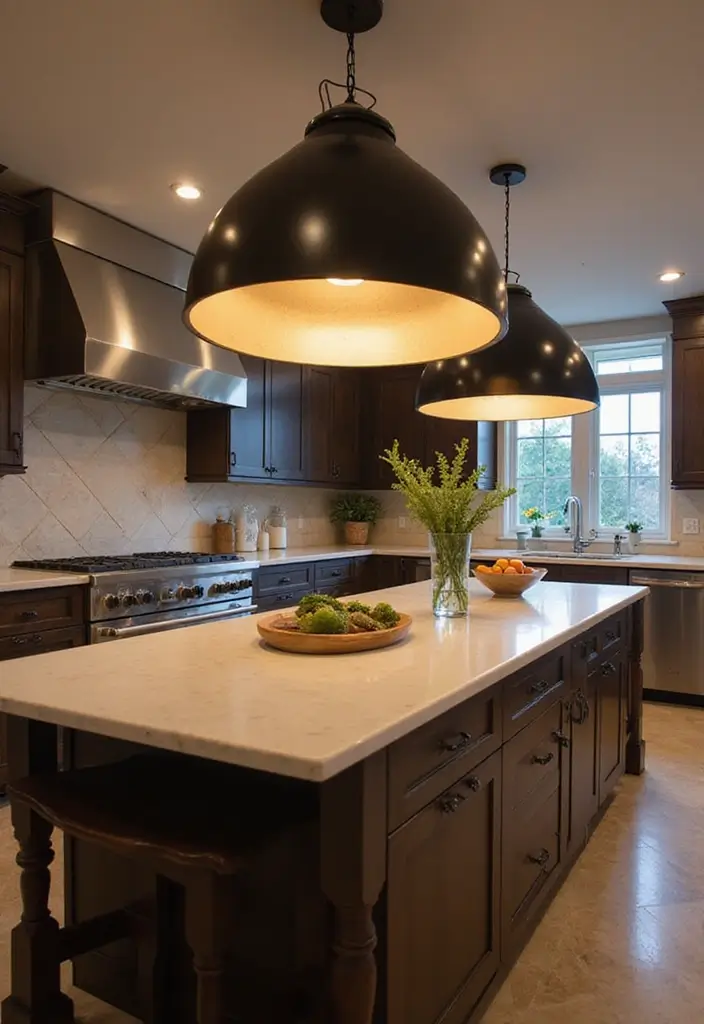 27 Kitchen Lighting Ideas That Instantly Modernize Your Space 24 27 Kitchen Lighting Ideas That Instantly Modernize Your Space - 24. Dramatic Oversized Fixtures