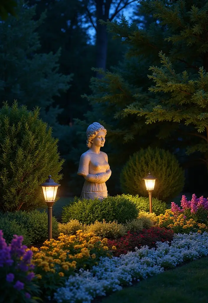 27 Landscape Lighting Ideas That Elevate Your Garden Look 15 27 Landscape Lighting Ideas That Elevate Your Garden Look - 15. Decorative LED Spotlights
