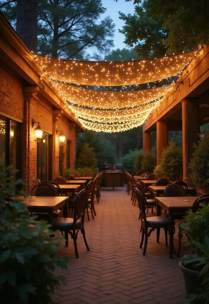 27 Landscape Lighting Ideas That Elevate Your Garden Look 18 27 Landscape Lighting Ideas That Elevate Your Garden Look - 18. Twinkling Canopy Lights