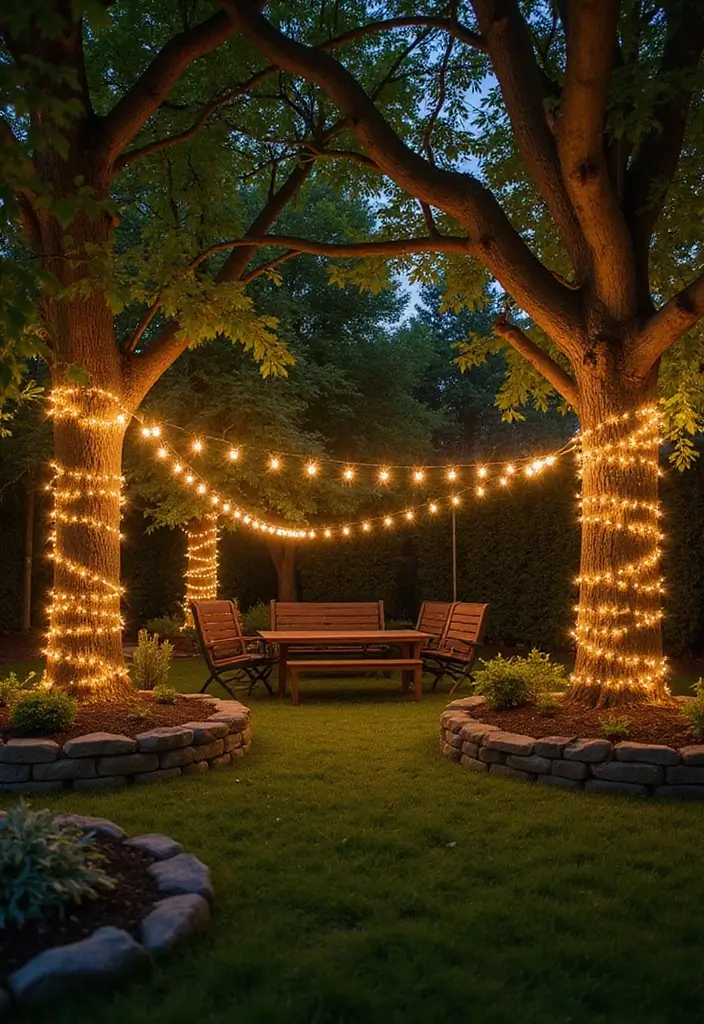 27 Landscape Lighting Ideas That Elevate Your Garden Look 2 27 Landscape Lighting Ideas That Elevate Your Garden Look - 2. LED String Lights