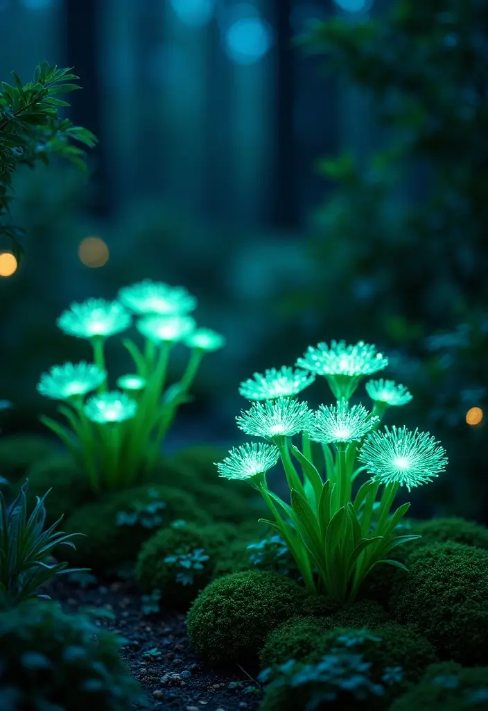 27 Landscape Lighting Ideas That Elevate Your Garden Look 25 27 Landscape Lighting Ideas That Elevate Your Garden Look - 25. Bio-Luminescent Plants