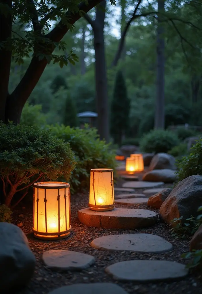 27 Landscape Lighting Ideas That Elevate Your Garden Look 3 27 Landscape Lighting Ideas That Elevate Your Garden Look - 3. Bamboo Lanterns