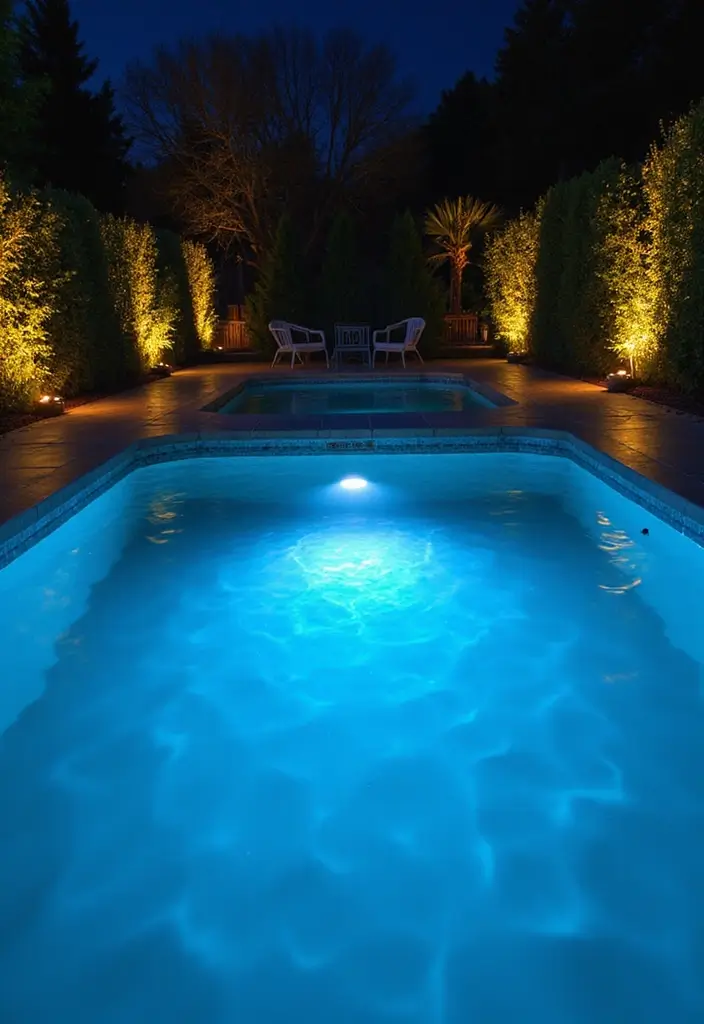 27 Landscape Lighting Ideas That Elevate Your Garden Look 6 27 Landscape Lighting Ideas That Elevate Your Garden Look - 6. Underwater Pool Lights