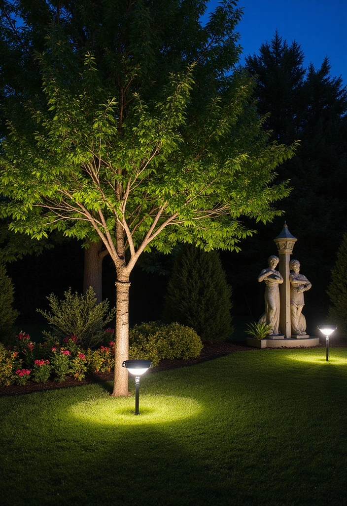 27 Landscape Lighting Ideas That Elevate Your Garden Look 7 27 Landscape Lighting Ideas That Elevate Your Garden Look - 7. Solar Floodlights