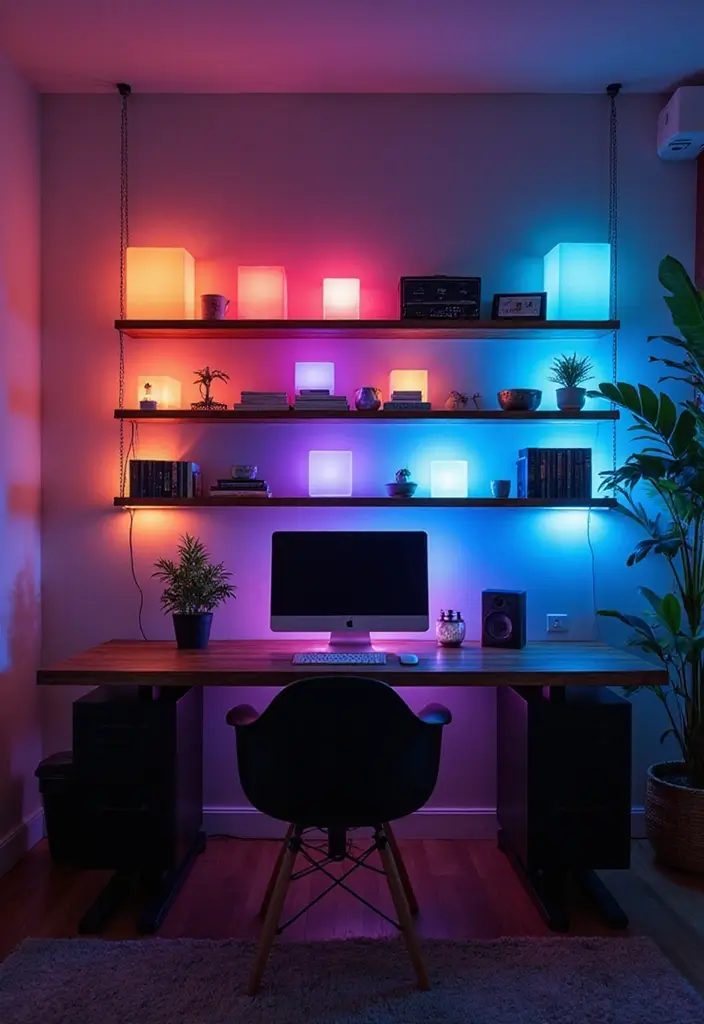 27 RGB Lighting Ideas That Add Fun and Color to Any Room 18 27 RGB Lighting Ideas That Add Fun and Color to Any Room - 18. RGB Cube Lights