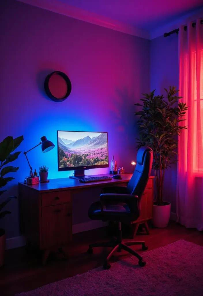 27 RGB Lighting Ideas That Add Fun and Color to Any Room 21 27 RGB Lighting Ideas That Add Fun and Color to Any Room - 21. RGB TV Backlighting