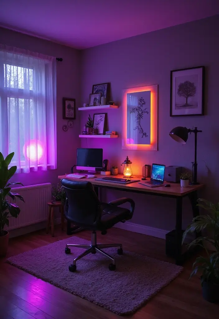 27 RGB Lighting Ideas That Add Fun and Color to Any Room 25 27 RGB Lighting Ideas That Add Fun and Color to Any Room - 25. RGB Dimmable Lights
