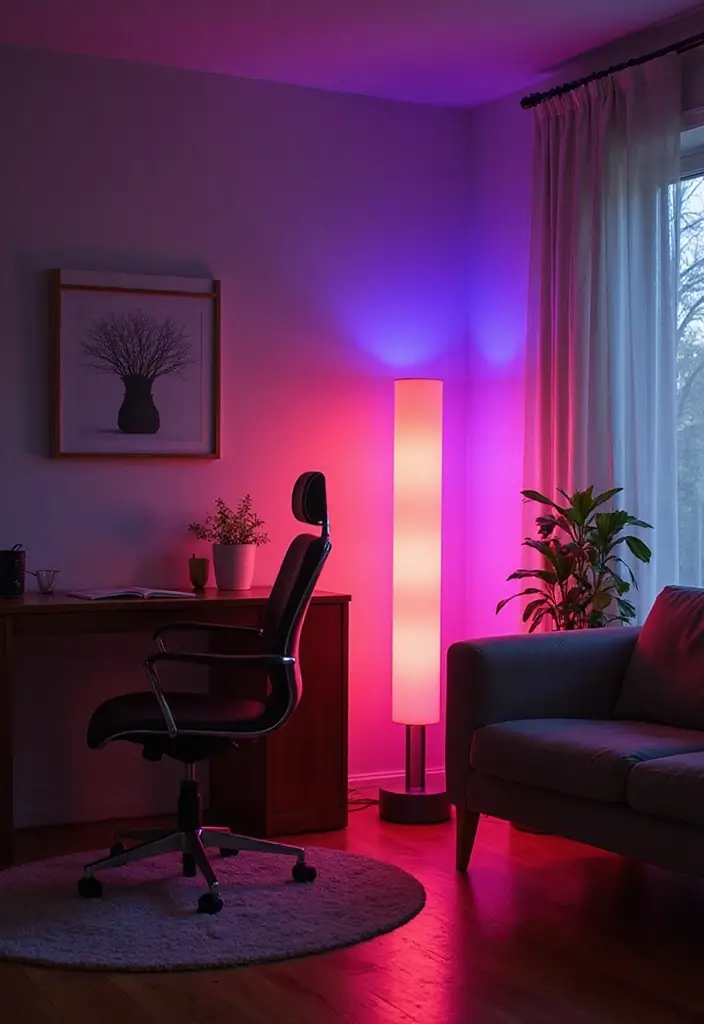 27 RGB Lighting Ideas That Add Fun and Color to Any Room 3 27 RGB Lighting Ideas That Add Fun and Color to Any Room - 3. RGB Floor Lamps