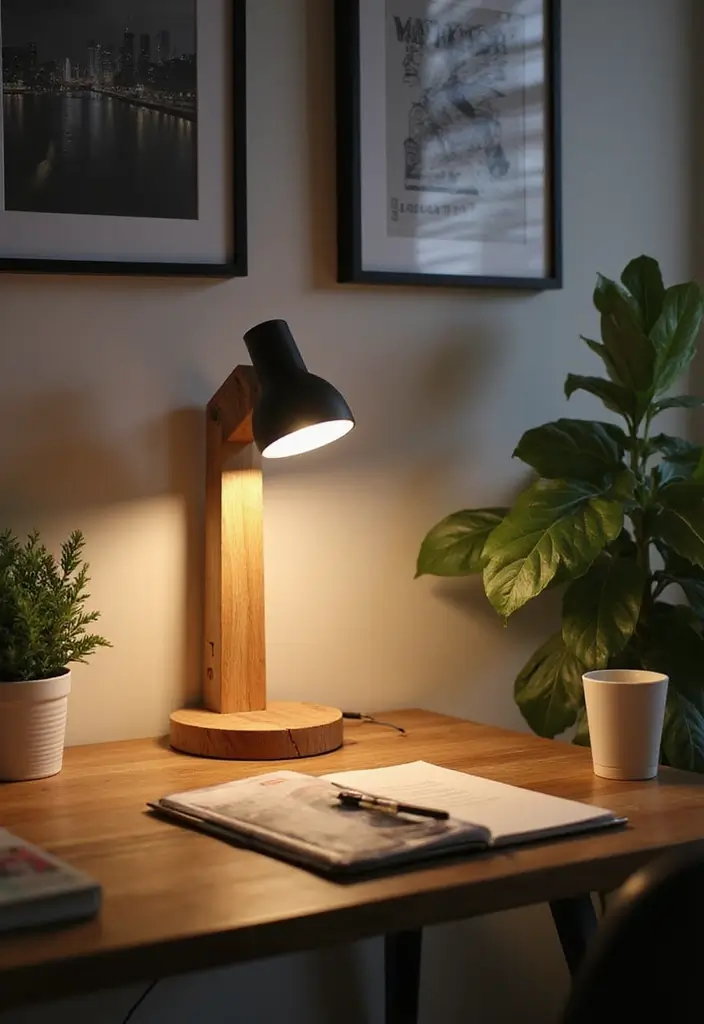 28 Desk Lighting Designs for Home and Work Inspiration 1 28 Desk Lighting Designs for Home and Work Inspiration - 1. Reclaimed Wood LED Desk Lamp