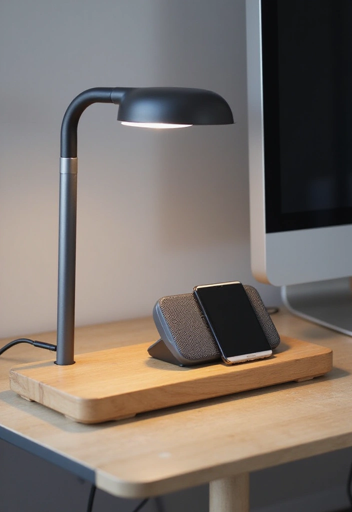 28 Desk Lighting Designs for Home and Work Inspiration 10 28 Desk Lighting Designs for Home and Work Inspiration - 10. Multi-functional Desk Fixture