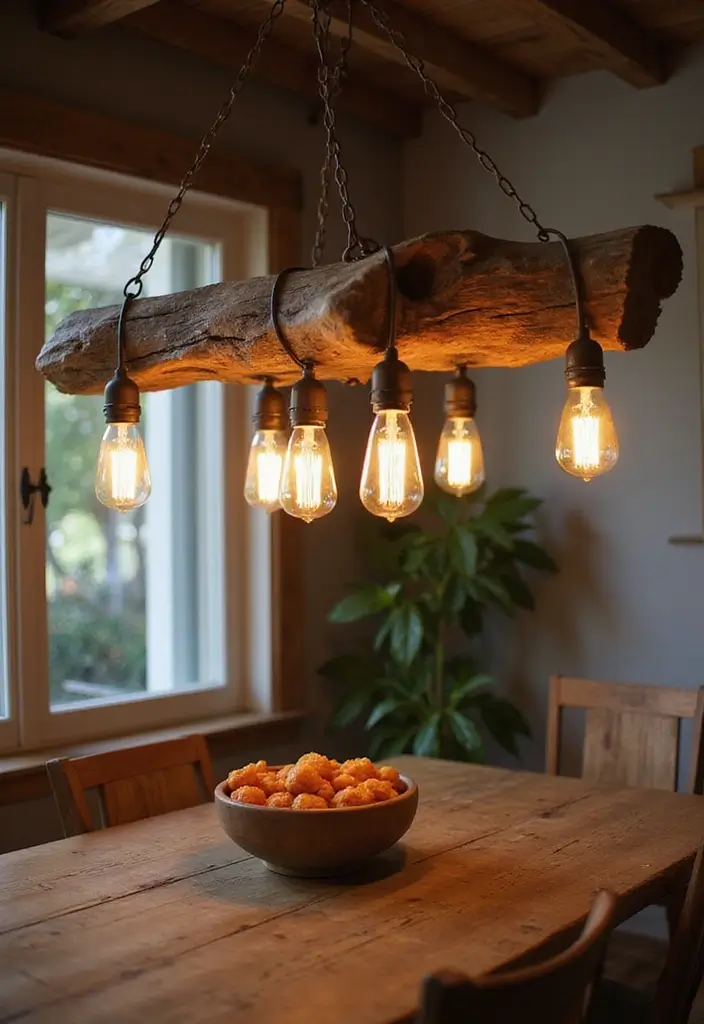 28 Dining Lighting Ideas That Set the Mood Perfectly 1 28 Dining Lighting Ideas That Set the Mood Perfectly - 1. Reclaimed Wood Chandeliers
