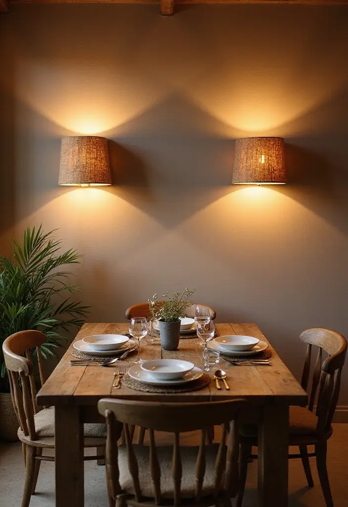 28 Dining Lighting Ideas That Set the Mood Perfectly 10 28 Dining Lighting Ideas That Set the Mood Perfectly - 10. Natural Fiber Wall Sconces