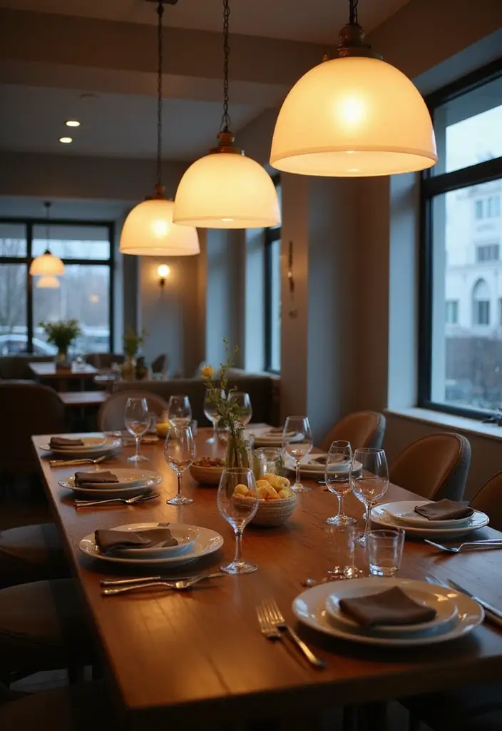 28 Dining Lighting Ideas That Set the Mood Perfectly 14 28 Dining Lighting Ideas That Set the Mood Perfectly - 14. Frosted Glass Light Fixtures