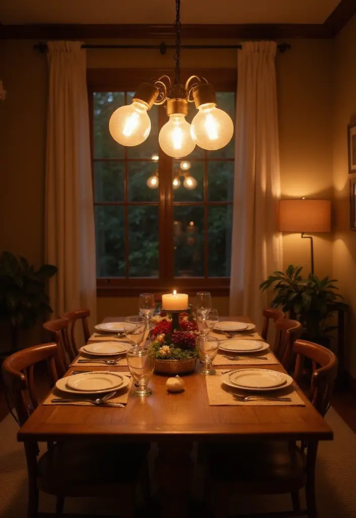 28 Dining Lighting Ideas That Set the Mood Perfectly 28 28 Dining Lighting Ideas That Set the Mood Perfectly - 28. Warm White LED Bulbs