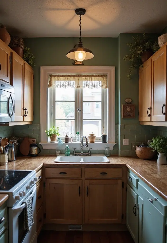 28 Kitchen Sink Lighting Designs You’ll Want to Try 12 28 Kitchen Sink Lighting Designs You’ll Want to Try - 12. Vintage Ceiling Fixtures