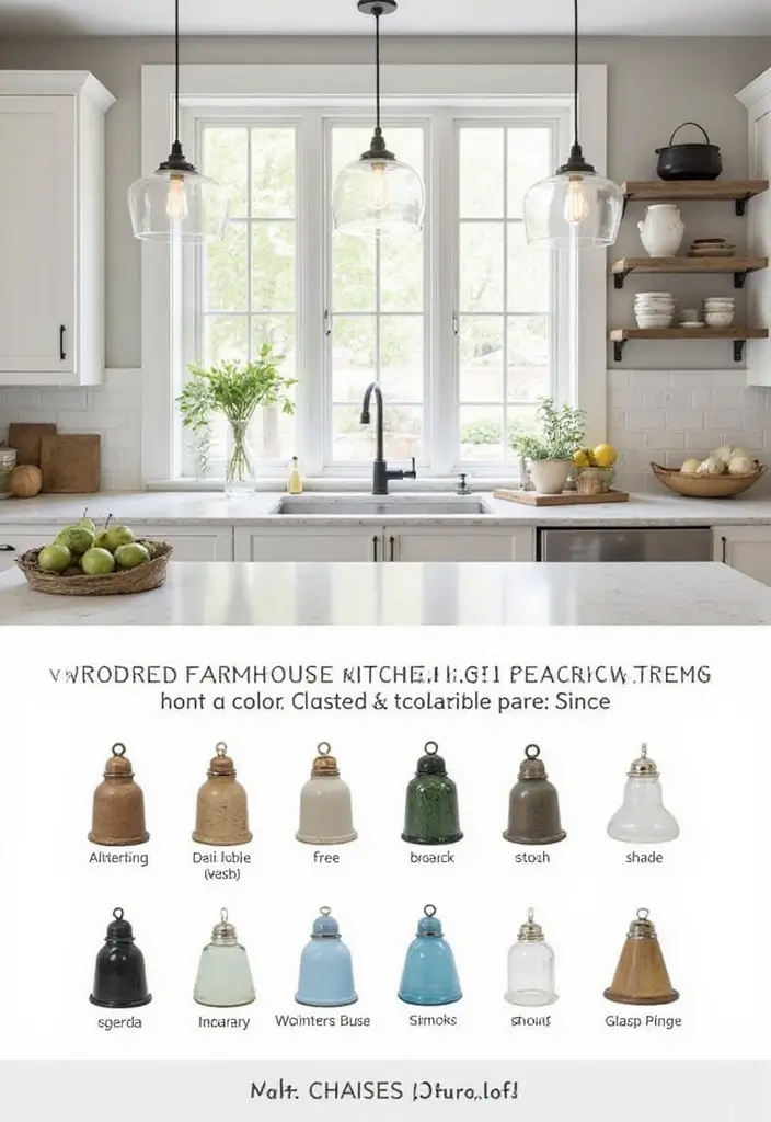 28 Kitchen Sink Lighting Designs You’ll Want to Try 4 28 Kitchen Sink Lighting Designs You’ll Want to Try - 4. Vintage Glass Pendant Lights