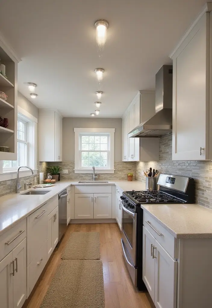 28 Kitchen Sink Lighting Designs You’ll Want to Try 6 28 Kitchen Sink Lighting Designs You’ll Want to Try - 6. Multi-Light Linear Fixtures