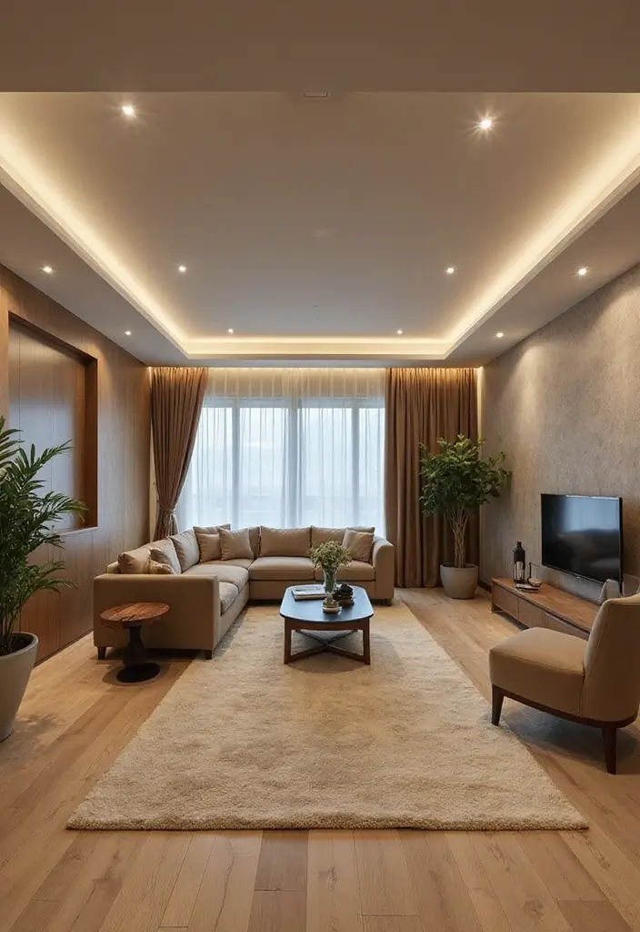28 Living Room Lighting Designs That Elevate Modern Homes 17 28 Living Room Lighting Designs That Elevate Modern Homes - 17. Recessed Lighting