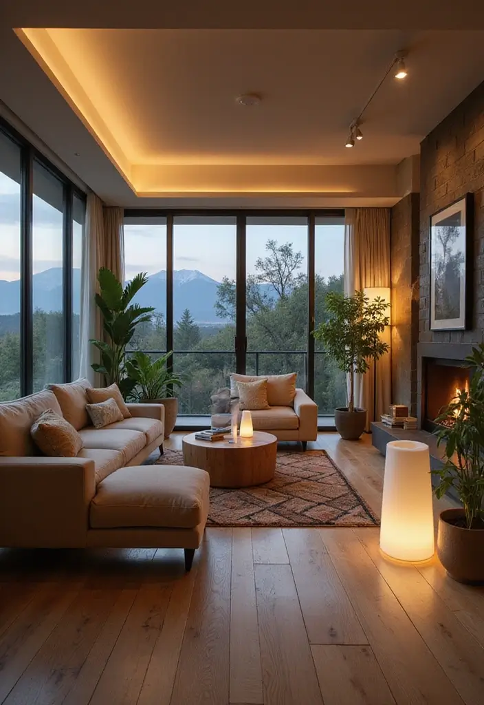 28 Living Room Lighting Designs That Elevate Modern Homes 21 28 Living Room Lighting Designs That Elevate Modern Homes - 21. Solar-Powered Lights