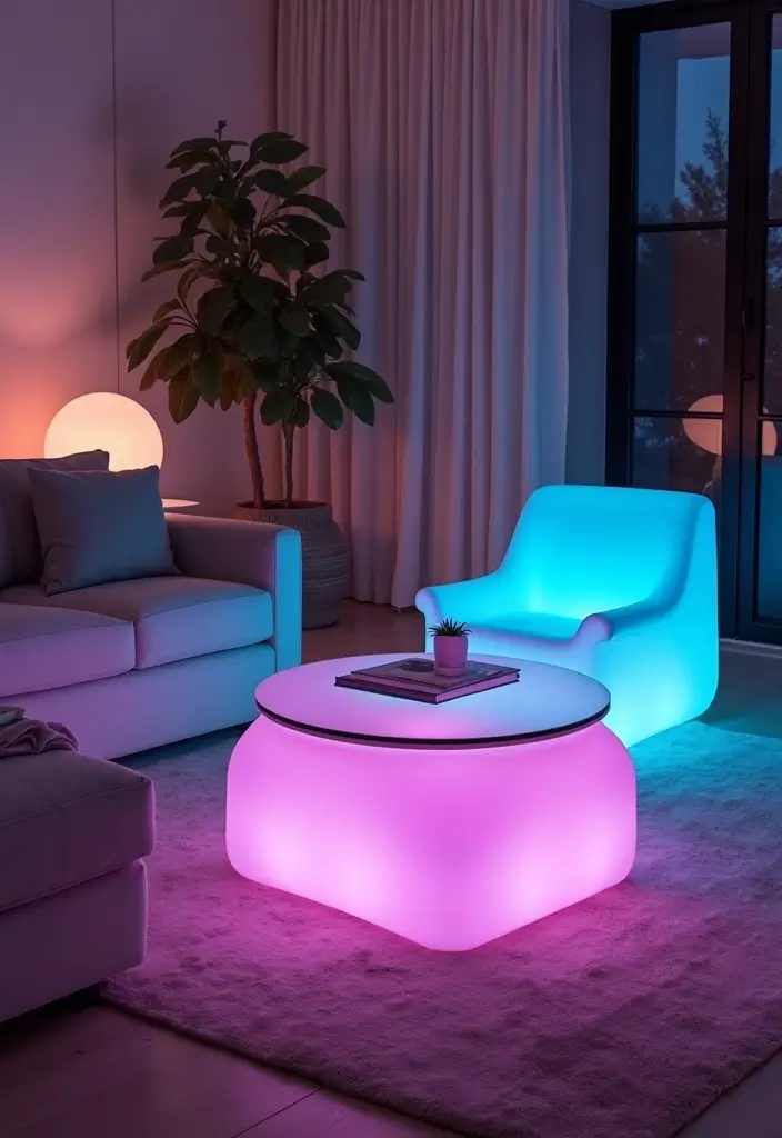 28 Living Room Lighting Designs That Elevate Modern Homes 25 28 Living Room Lighting Designs That Elevate Modern Homes - 25. Light-Up Furniture