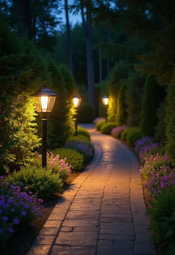 28 Outdoor Lighting Ideas That Add Drama and Charm - 2. Solar-Powered Pathway Lights
