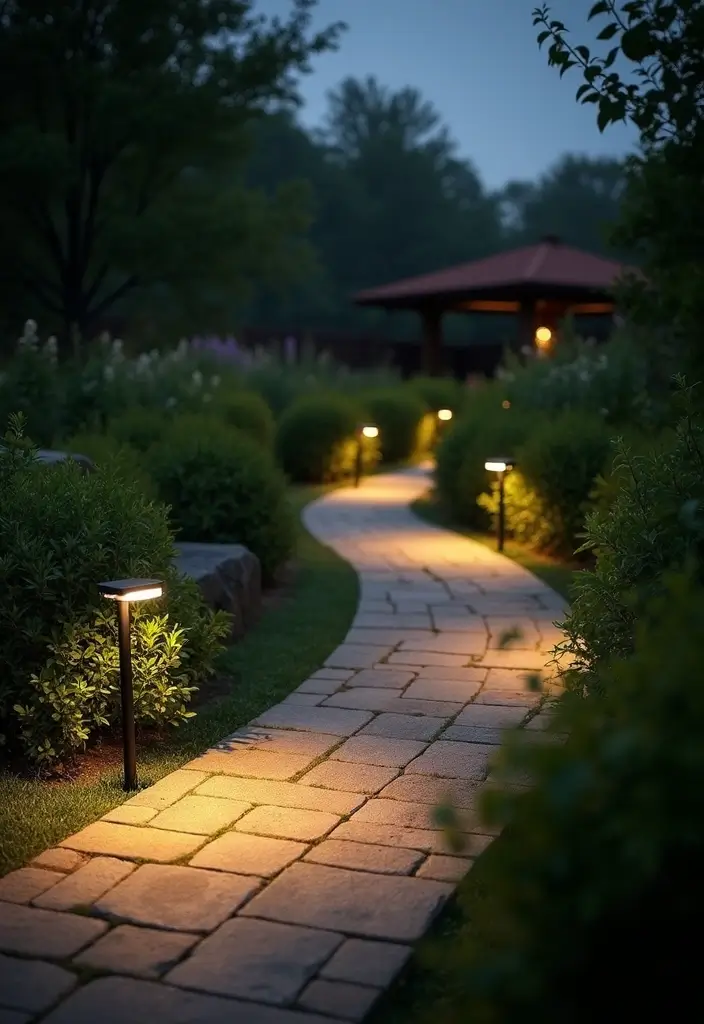 28 Outdoor Lighting Ideas That Add Drama and Charm - 21. Pathway Lighting with Motion Sensors