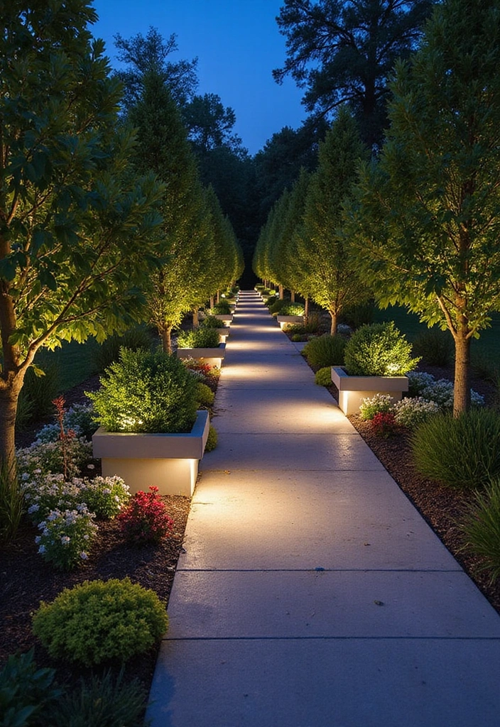 28 Outdoor Lighting Ideas That Add Drama and Charm - 26. Planter Box Lighting