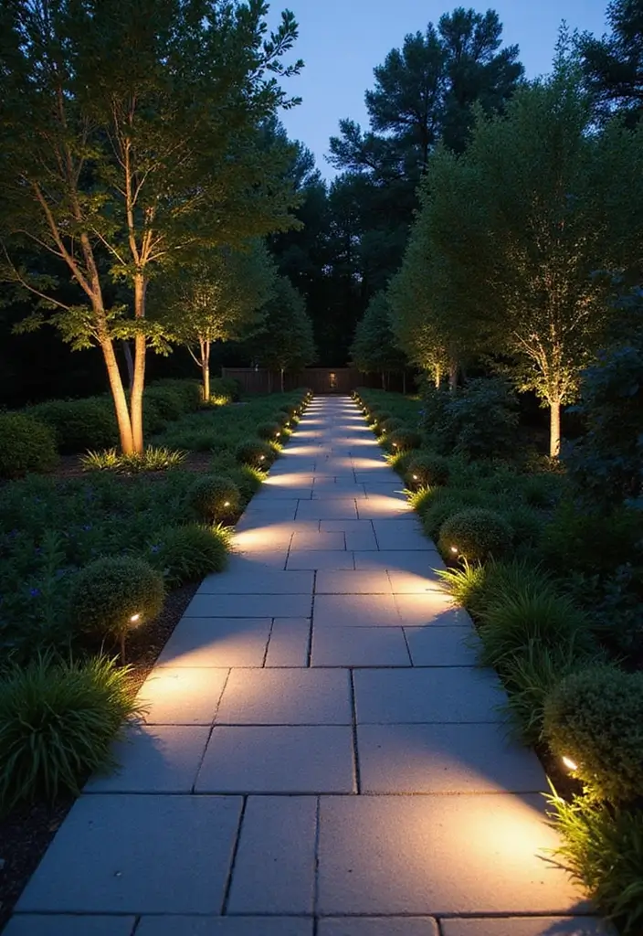 28 Outdoor Lighting Ideas That Add Drama and Charm - 27. Path Pavers with Embedded Lights