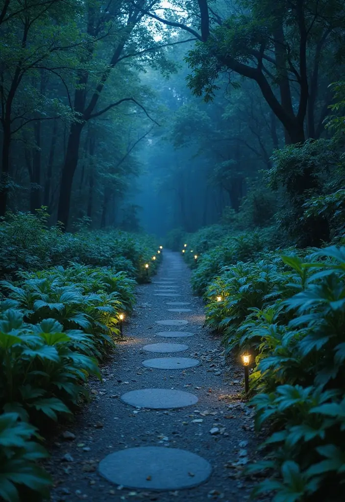 28 Outdoor Lighting Ideas That Add Drama and Charm - 28. Bioluminescent Plants for Natural Glow