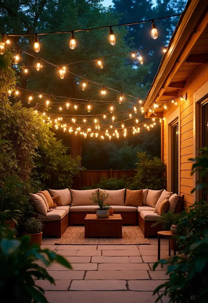 28 Patio Lighting Ideas to Create the Perfect Outdoor Ambiance 1 28 Patio Lighting Ideas to Create the Perfect Outdoor Ambiance - 1. Twinkling String Lights