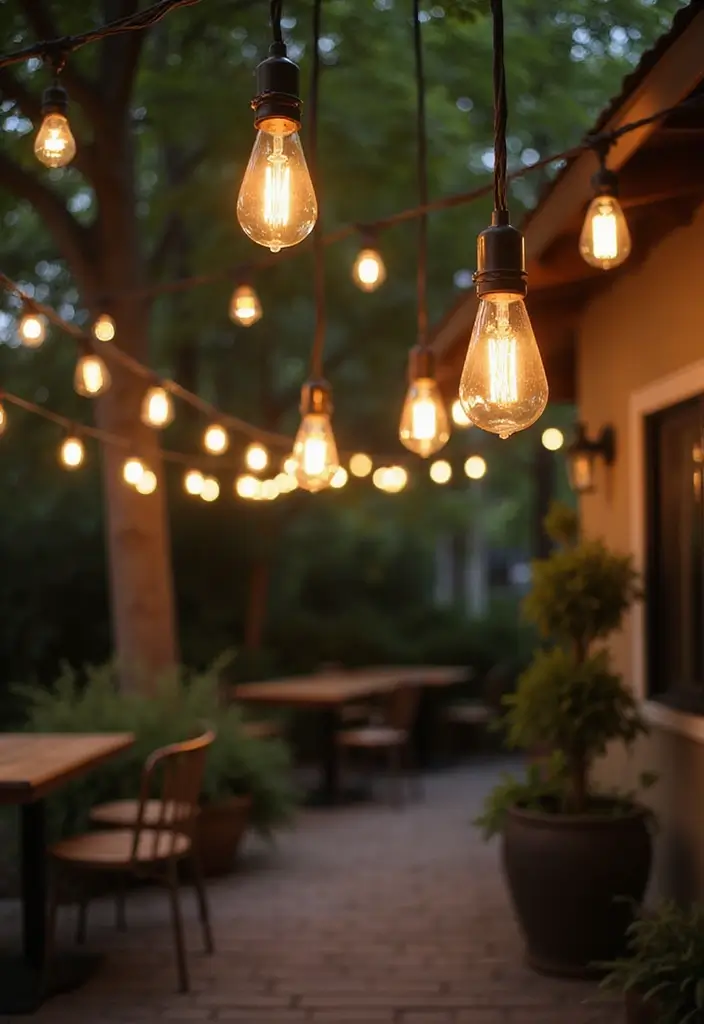 28 Patio Lighting Ideas to Create the Perfect Outdoor Ambiance 19 28 Patio Lighting Ideas to Create the Perfect Outdoor Ambiance - 19. Vintage Edison Bulbs