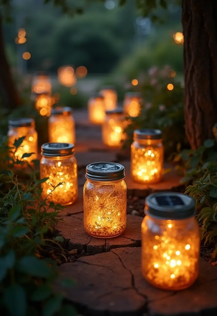 28 Patio Lighting Ideas to Create the Perfect Outdoor Ambiance 25 28 Patio Lighting Ideas to Create the Perfect Outdoor Ambiance - 25. DIY Solar Jar Lights